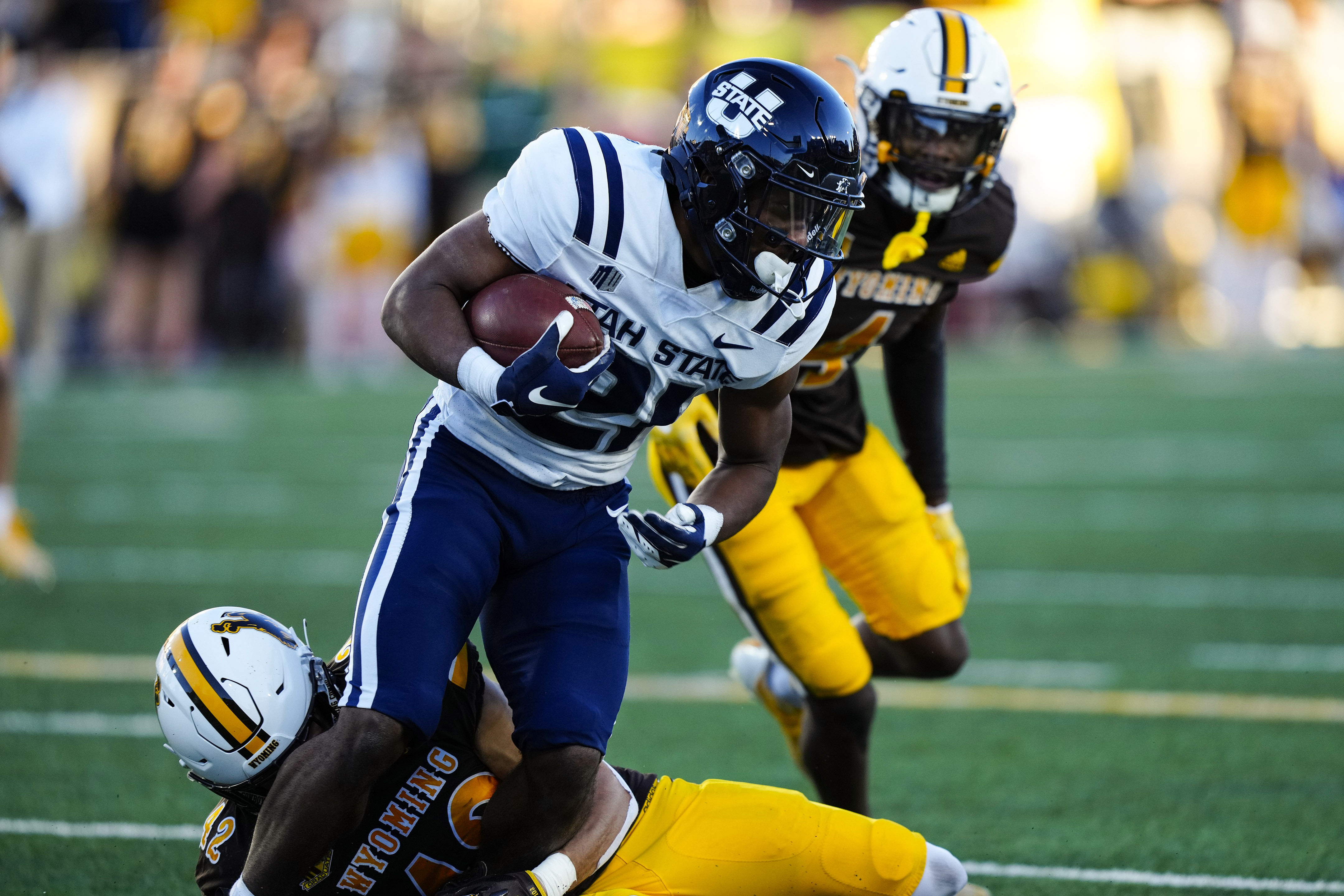 NCAA Football: Utah State RB Rahsul Faison - Source: Imagn